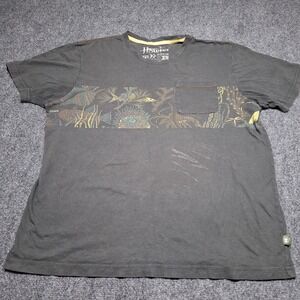 Howler Bros‎ Graphic T-Shirt Mens Large Black  Acuarium Print Pocket Tee Western